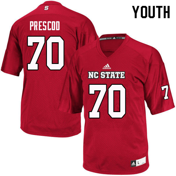 Youth #70 Terronne Prescod NC State Wolfpack College Football Jerseys Sale-Red - Click Image to Close